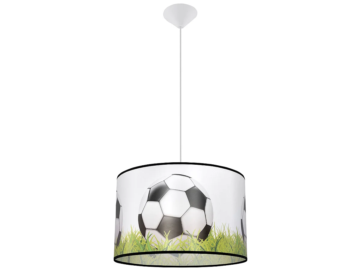 Lampe Suspendues Piłka Moderne En Pvc - 1 Sources Lumineuses - L.40 X H.82 Cm - Blanc/Noir/Vert