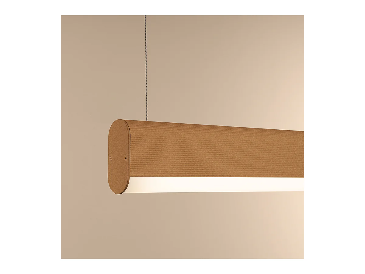 Lampes Suspendues Farge Moderne En Aluminium - 1 Sources Lumineuses - L.120 X H.150 Cm - Doré