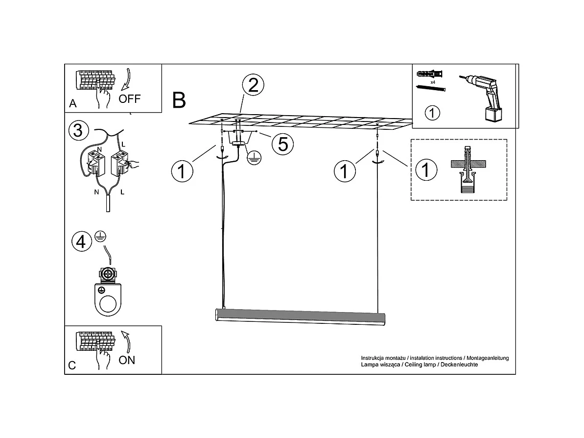 Hanglampen Farge Modern Van  - 1 Lichtbronnen - L.120 X H.150 Cm - Gouden