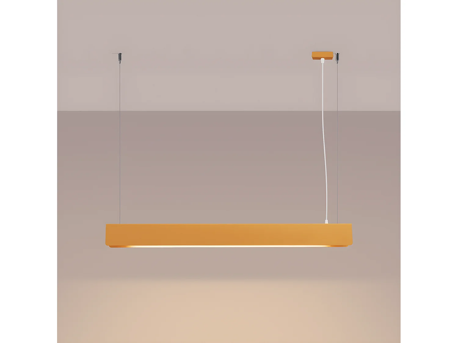 Lampy Wiszące Nowoczesny Spark, Stal - 1 Źródło - L.100 X H.120 Cm - Złoty