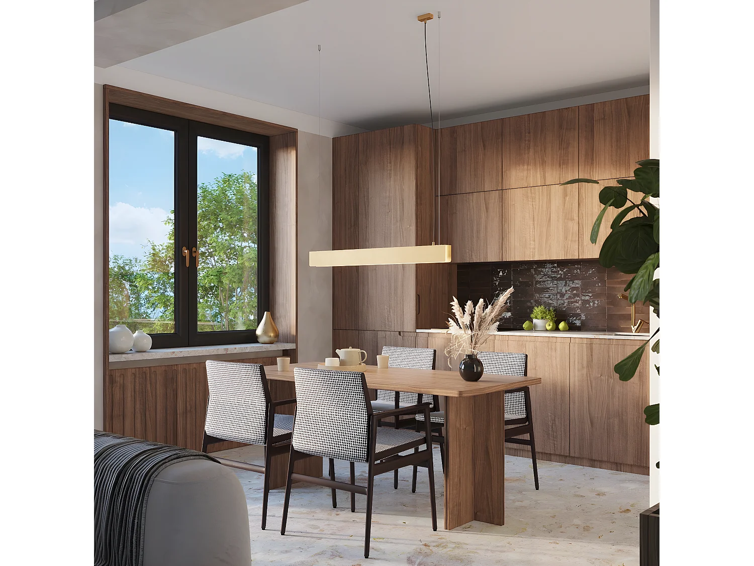 Lampy Wiszące Nowoczesny Spark, Stal - 1 Źródło - L.100 X H.120 Cm - Złoty