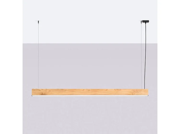 Lampes Suspendues Lykke Moderne En Bois - 1 Sources Lumineuses - L.150 X H.150 Cm - Chêne