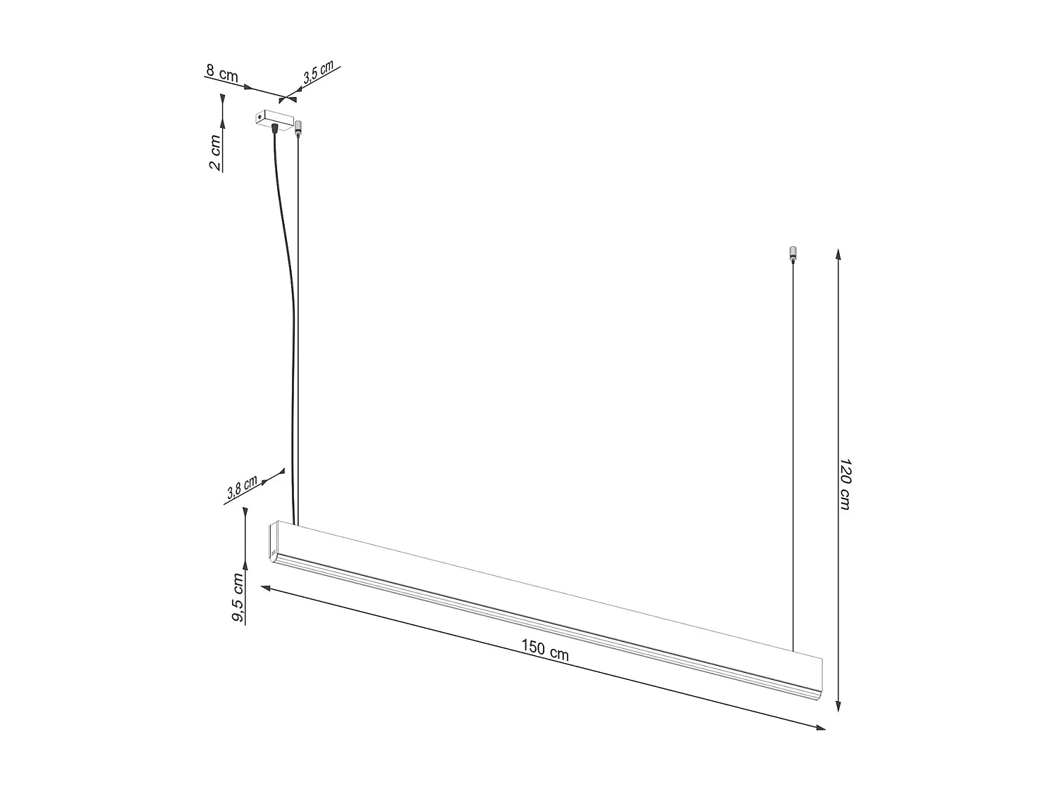Lampes Suspendues Lykke Moderne En Bois - 1 Sources Lumineuses - L.150 X H.150 Cm - Chêne