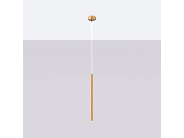 Pendentif Arche Moderne En Acier - 1 Sources Lumineuses - L.8 X H.120 Cm - Doré