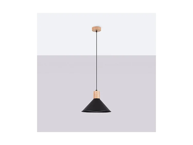 Lampes Suspendues Jaga Scandinave En Acier - 1 Sources Lumineuses - L.30 X H.120 Cm - Noir