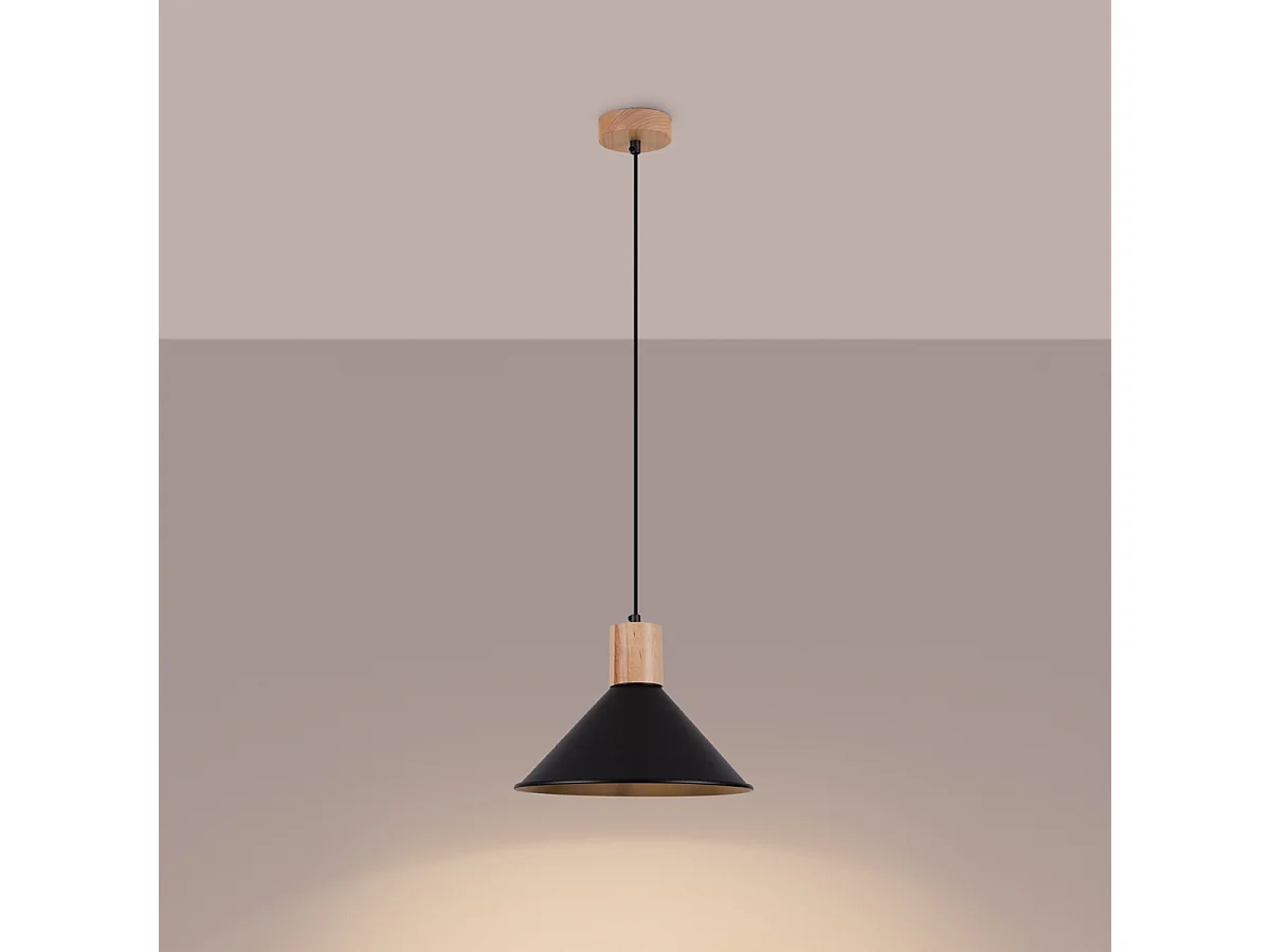 Hanglampen Jaga Scandinavisch Van  - 1 Lichtbronnen - L.30 X H.120 Cm - Zwart