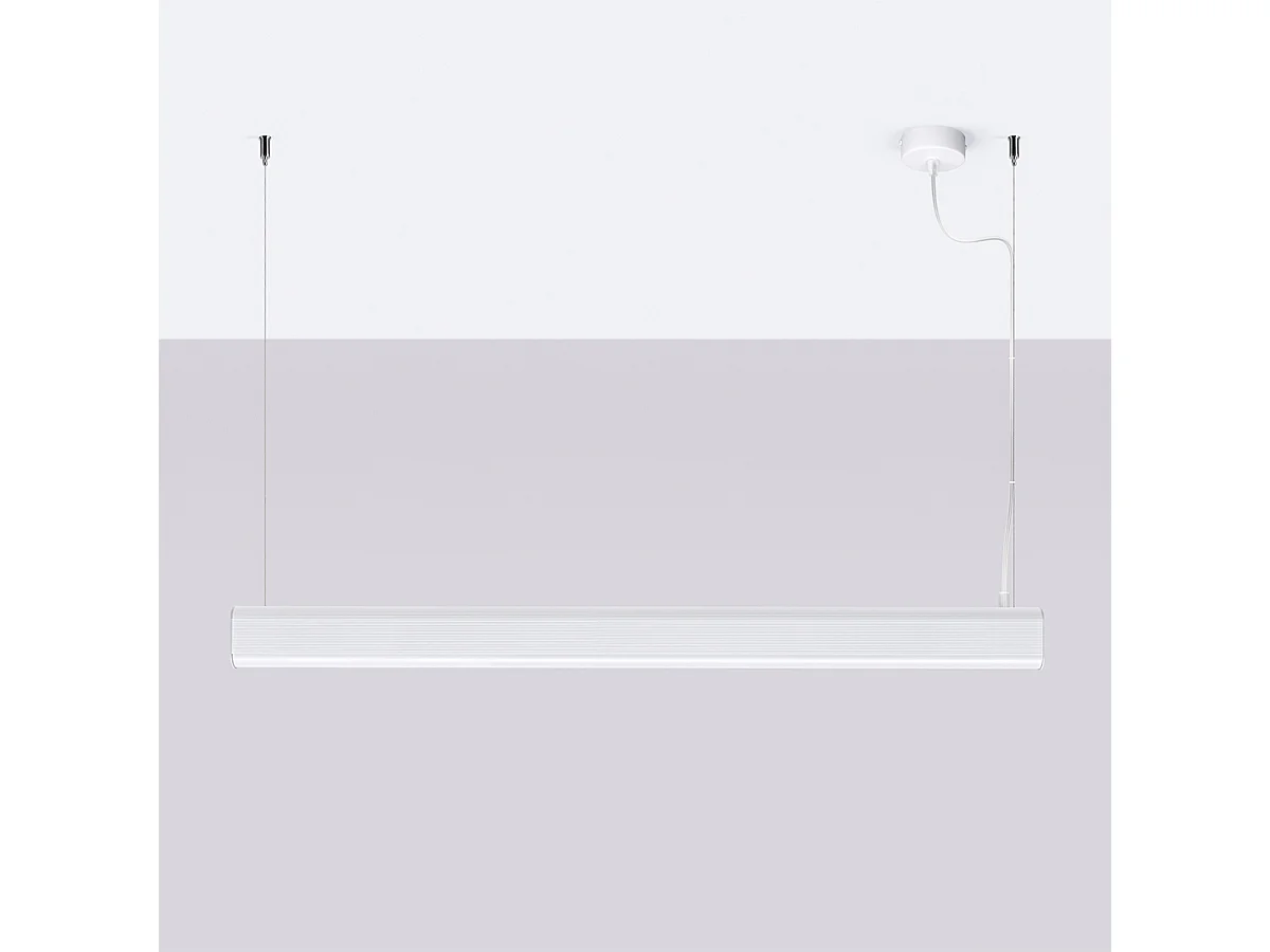 Lampes Suspendues Farge Moderne En Aluminium - 1 Sources Lumineuses - L.120 X H.150 Cm - Blanc