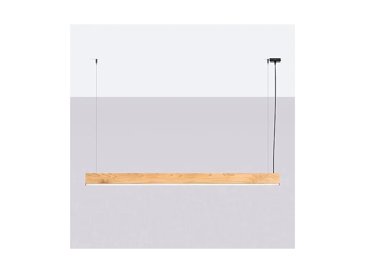 Lampes Suspendues Lykke Moderne En Bois - 1 Sources Lumineuses - L.150 X H.150 Cm - Chêne