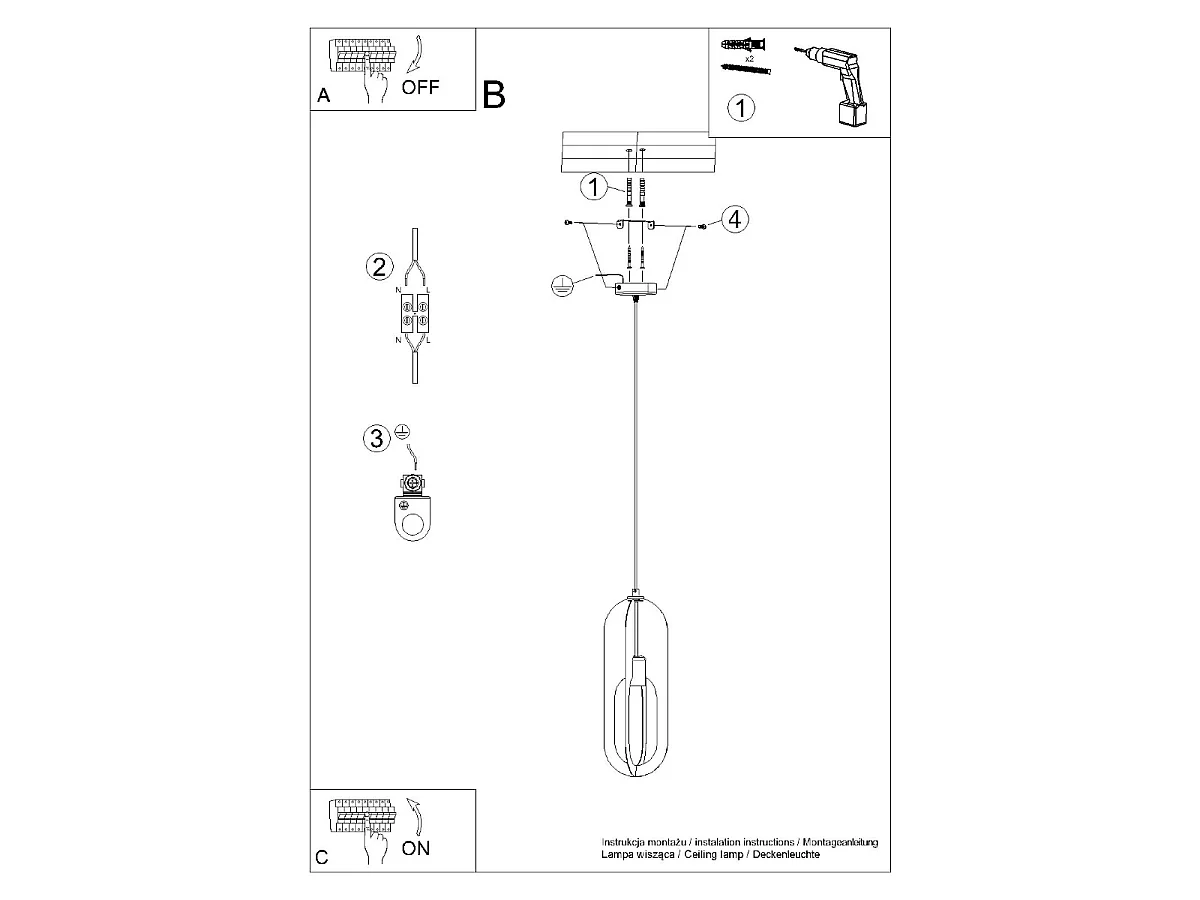 Lampada a sospensione NICUS moderno di acciaio - 1 sorgenti luminose - L.11 x A.140 cm - bianco