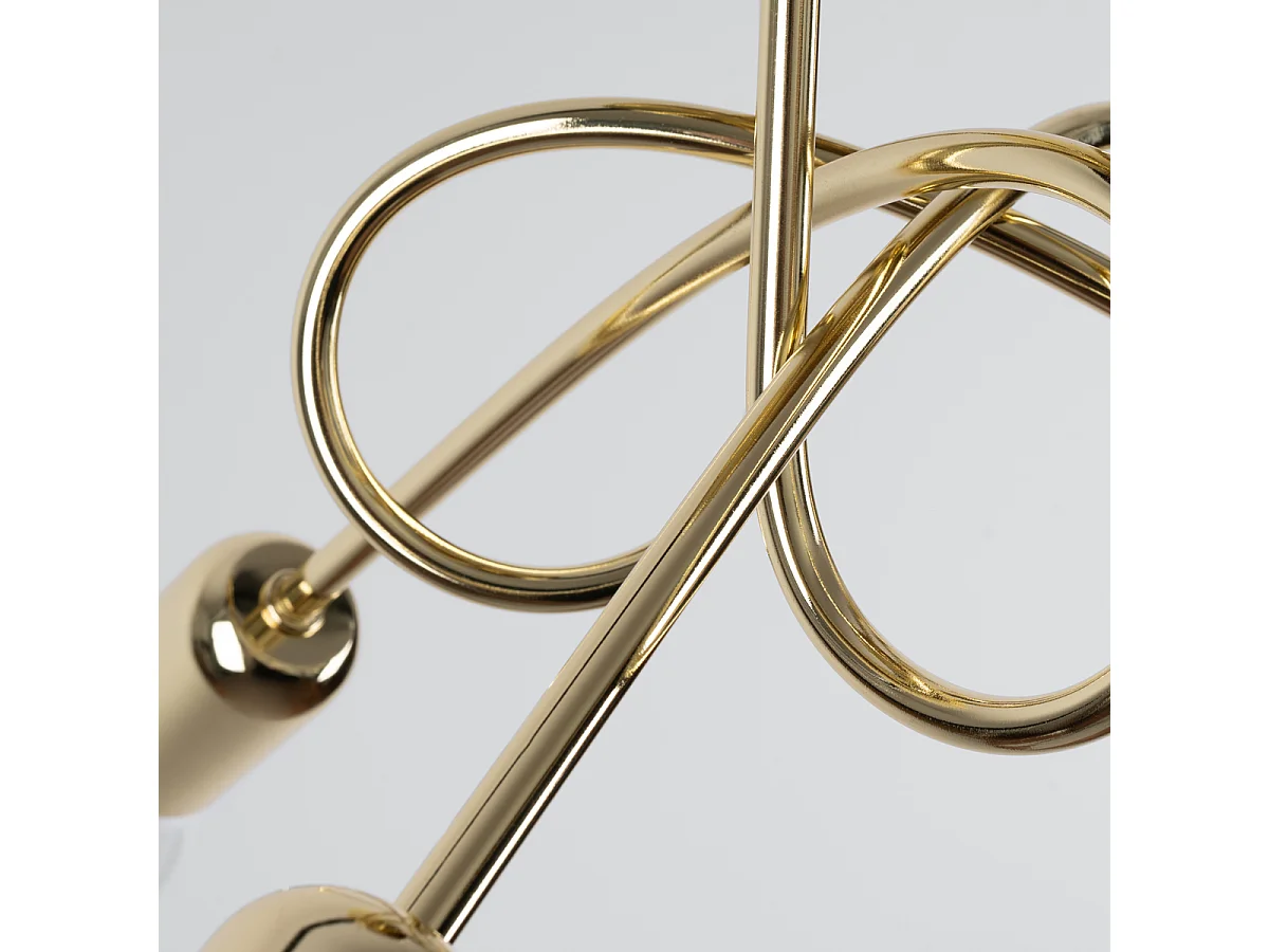 Lustres Supeł Industriel En Acier - 3 Sources Lumineuses - L.45 X H.35 Cm - Éclat Doré