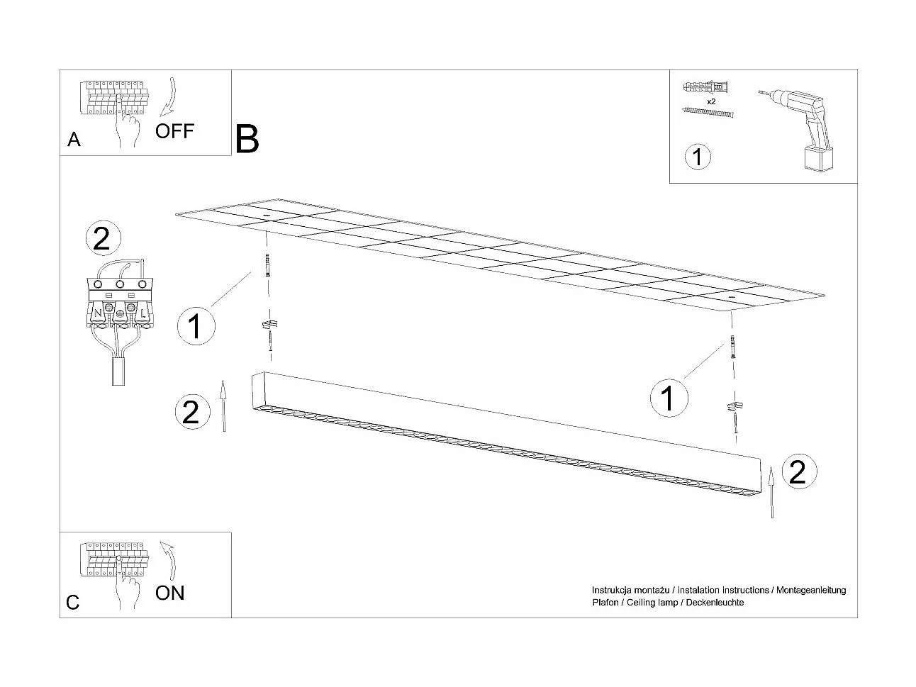 Plafon SOREN czarny LED 4000K