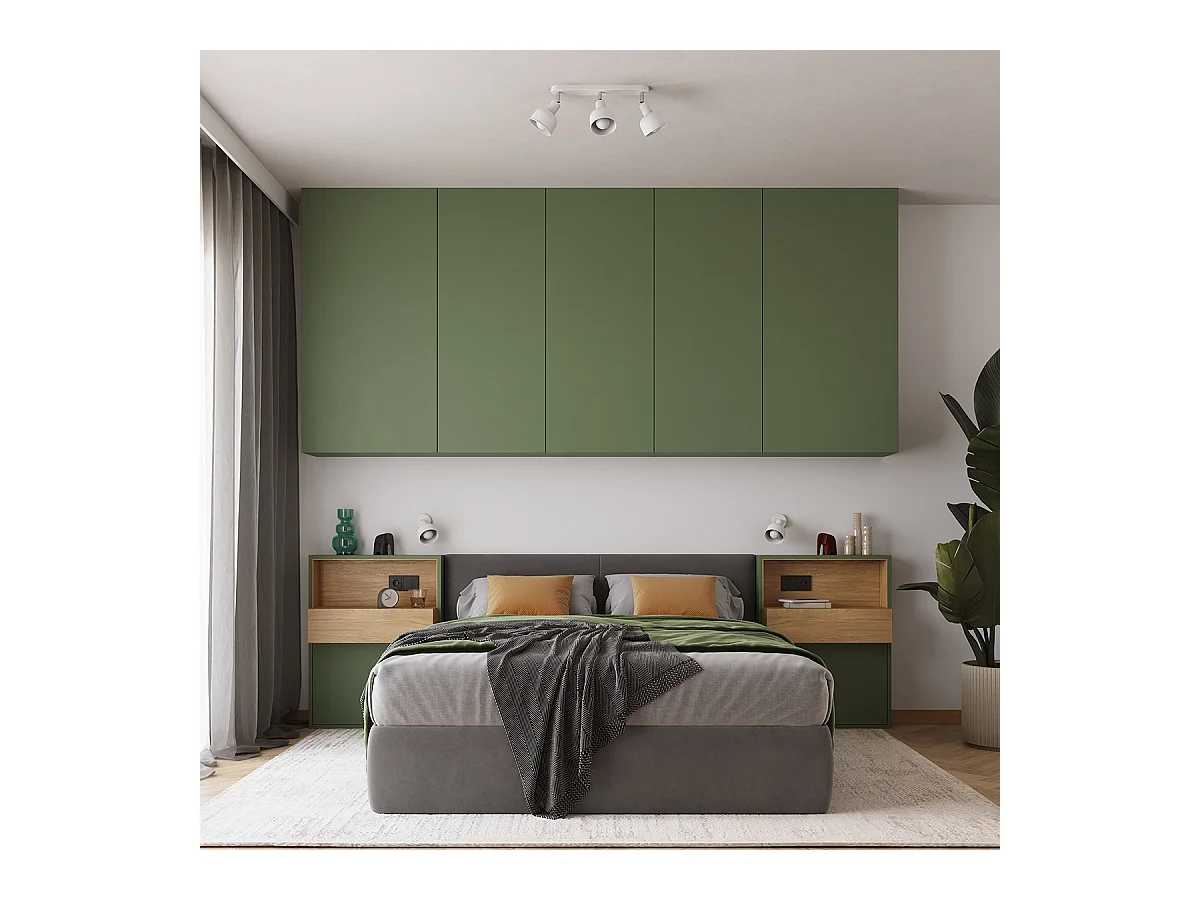 Deckenlampen Elba Dachgeschoss Aus  Stahl - 3 Lichtquellen - L.59 X H. Cm - Weiß