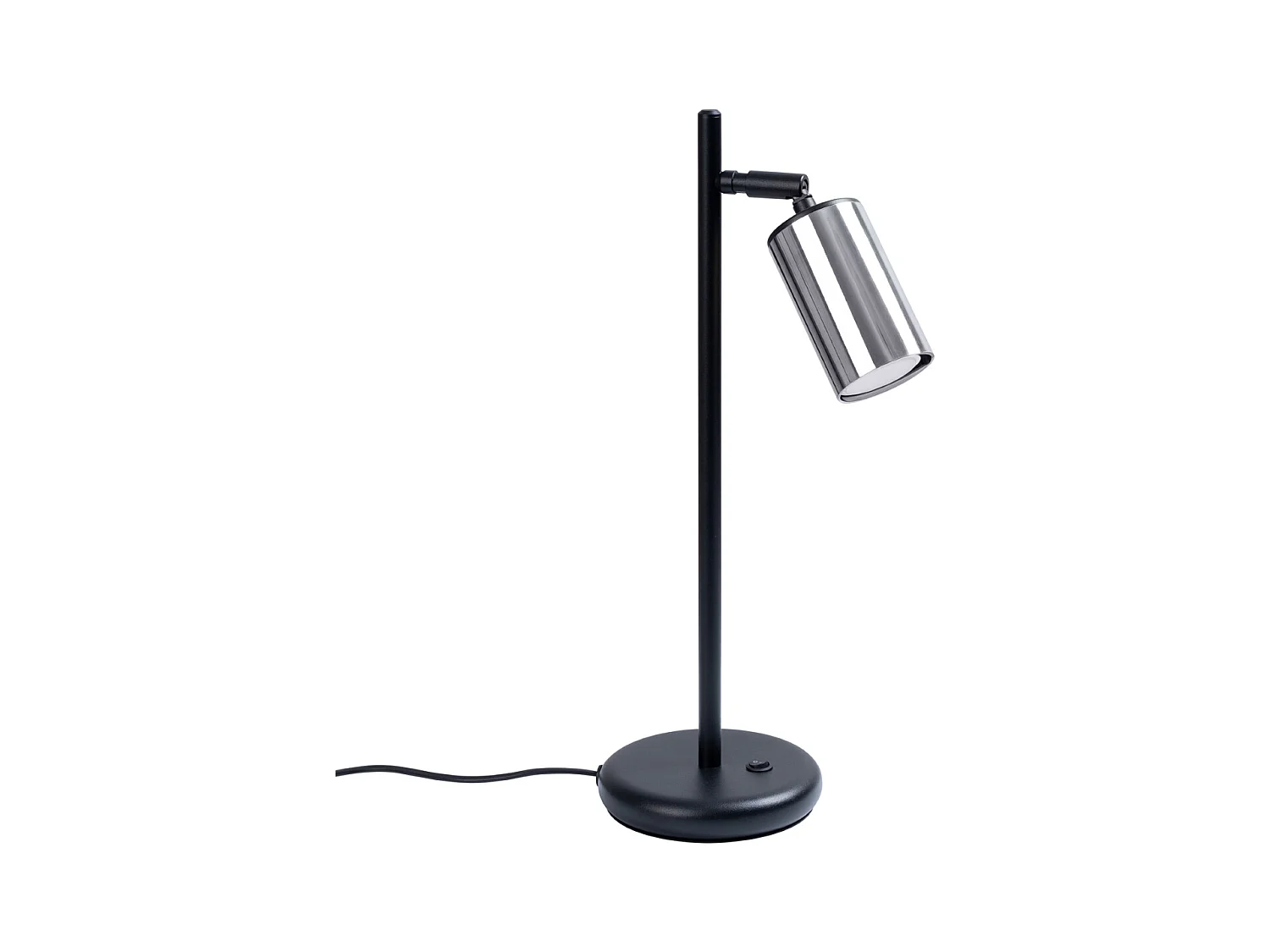 Lampes De Bureau Winx Moderne En Acier - 1 Sources Lumineuses - L.13 X H.44 Cm - Noir/Chromé