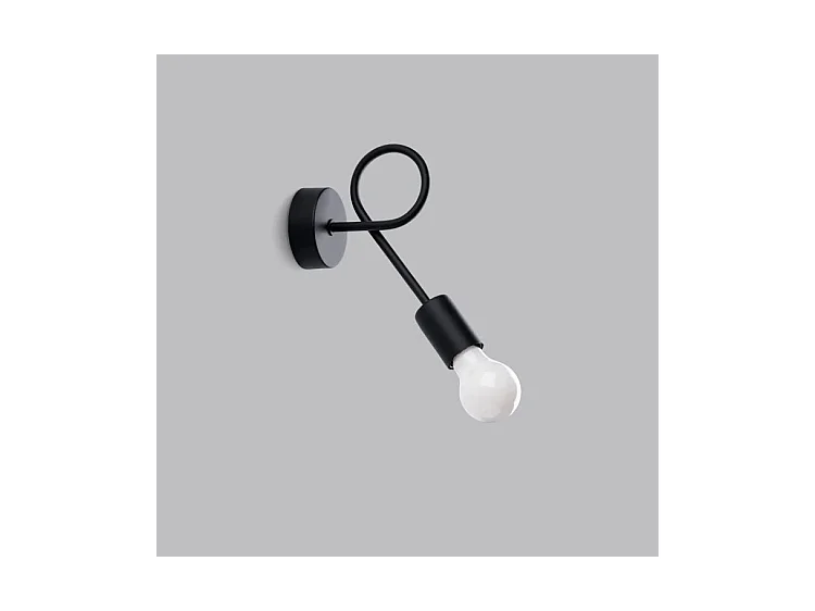 Wandlampen Levar Industrieel Van  - 1 Lichtbronnen - L.23 X H.19 Cm - Zwart