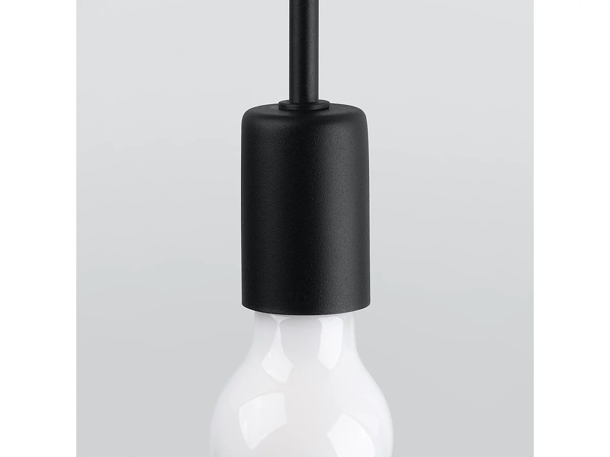 Wandlamp LEVAR industrieel van  - 1 lichtbronnen - L.23 x H.19 cm - zwart