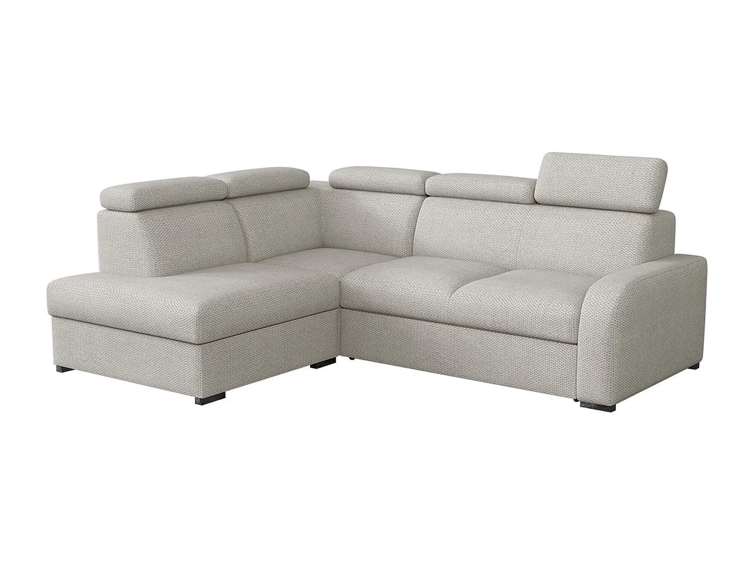 Sofá de canto Etrcala 108, Cinzento, Funcionalidade de dormir