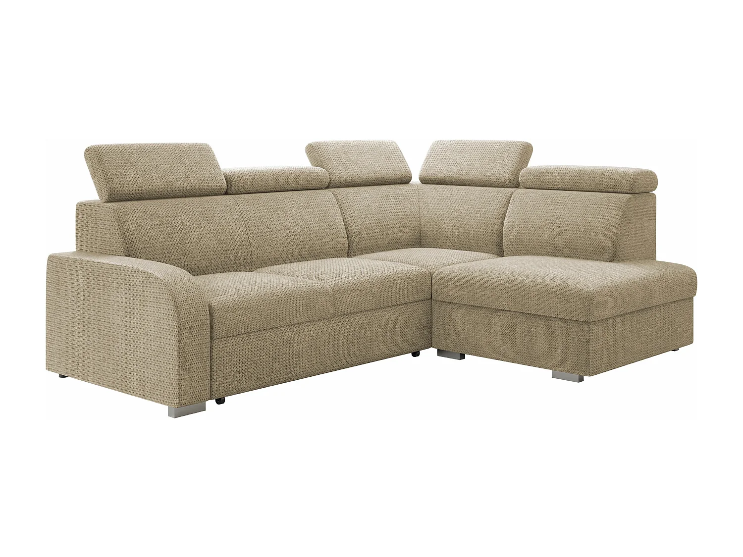 Canapé d'angle Etrcala 108, Brun clair, Disponible, 250x200x85cm