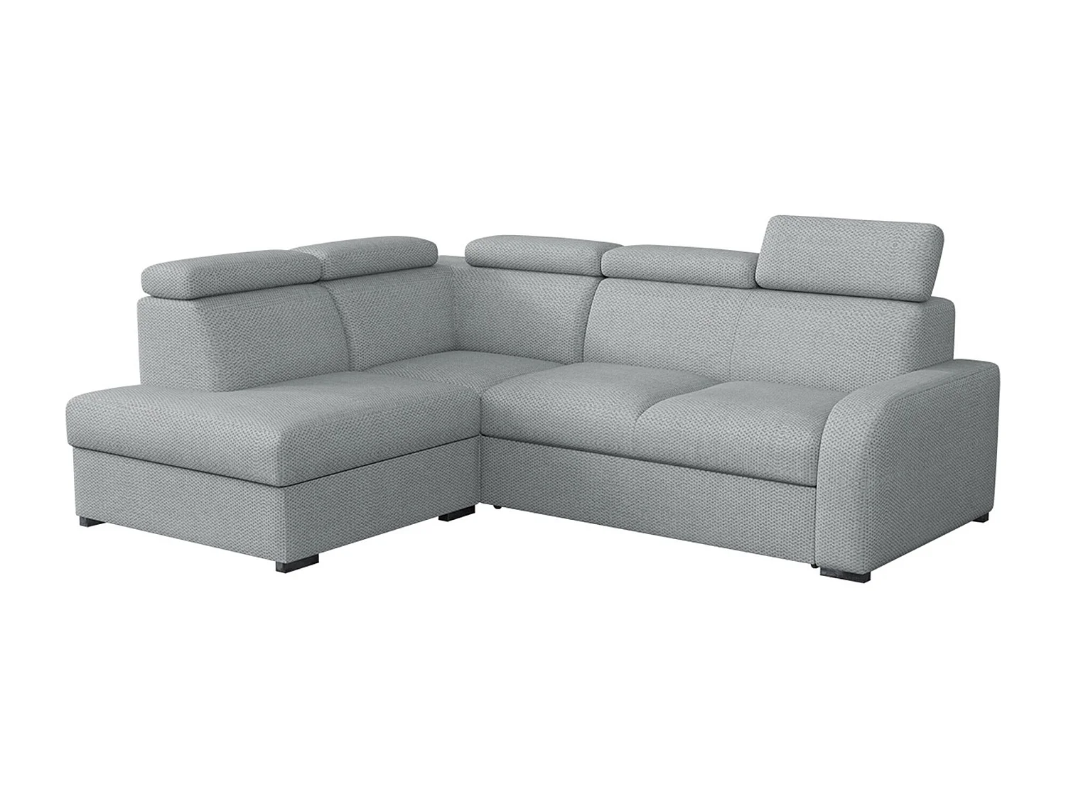 Sofá rinconero Etrcala 108, Gris, Función de descanso, Almacenaje, 250x200x85cm