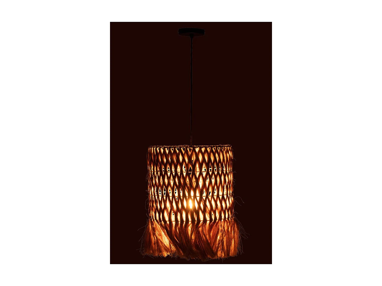 Lampe Suspension "Feuille de Bananier" 40cm Naturel