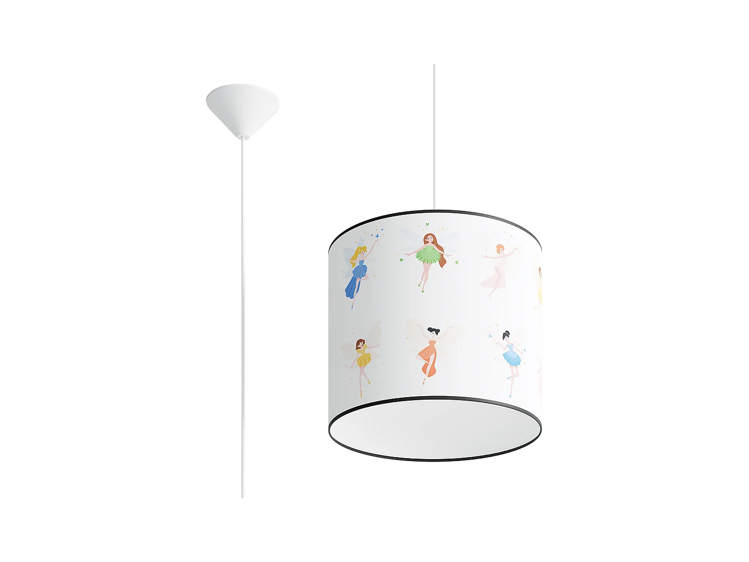 Lampes Suspendues Wróżki Moderne En Pvc - 1 Sources Lumineuses - L.30 X H.95 Cm - Multicolore