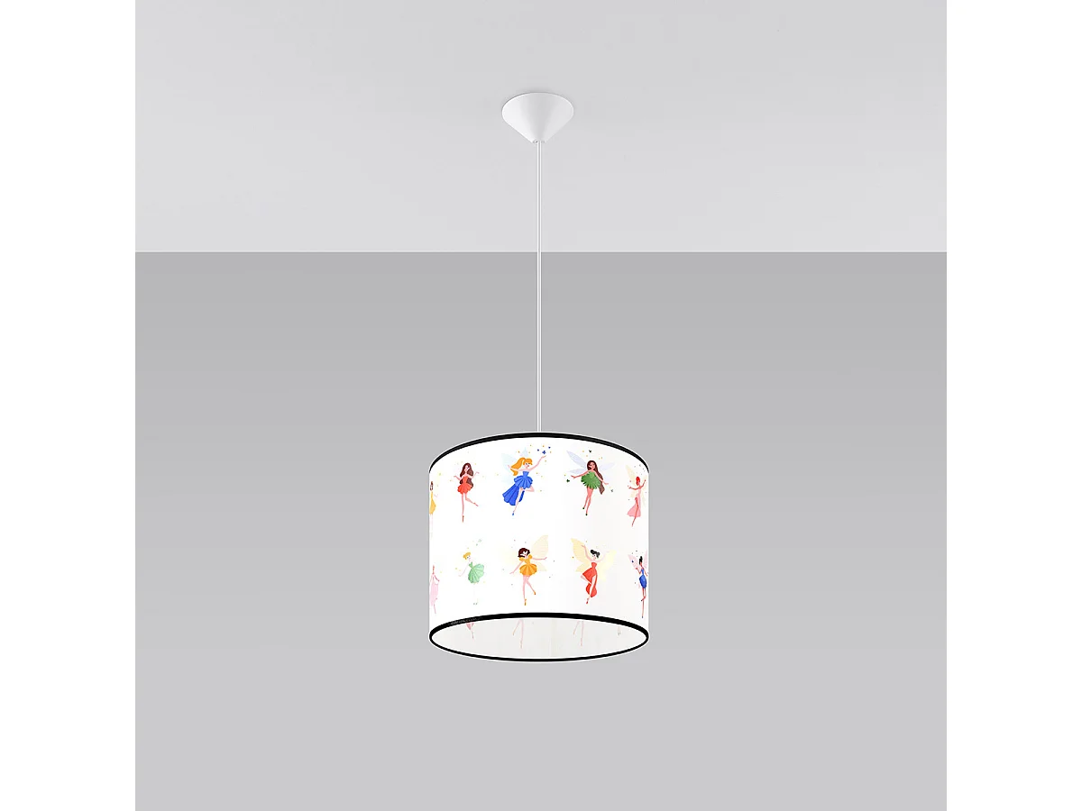 Lampe Suspendues Wróżki Moderne En Pvc - 1 Sources Lumineuses - L.30 X H.95 Cm - Multicolore