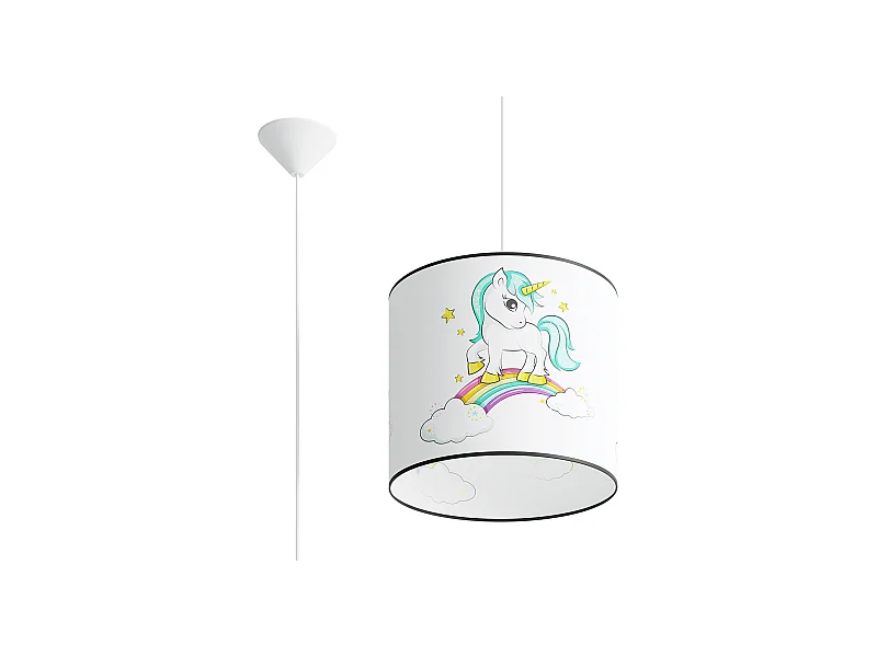 Pendelleuchten Jednorożec Modern Aus  Pvc - 1 Lichtquellen - L.30 X H. Cm - Mehrfarben