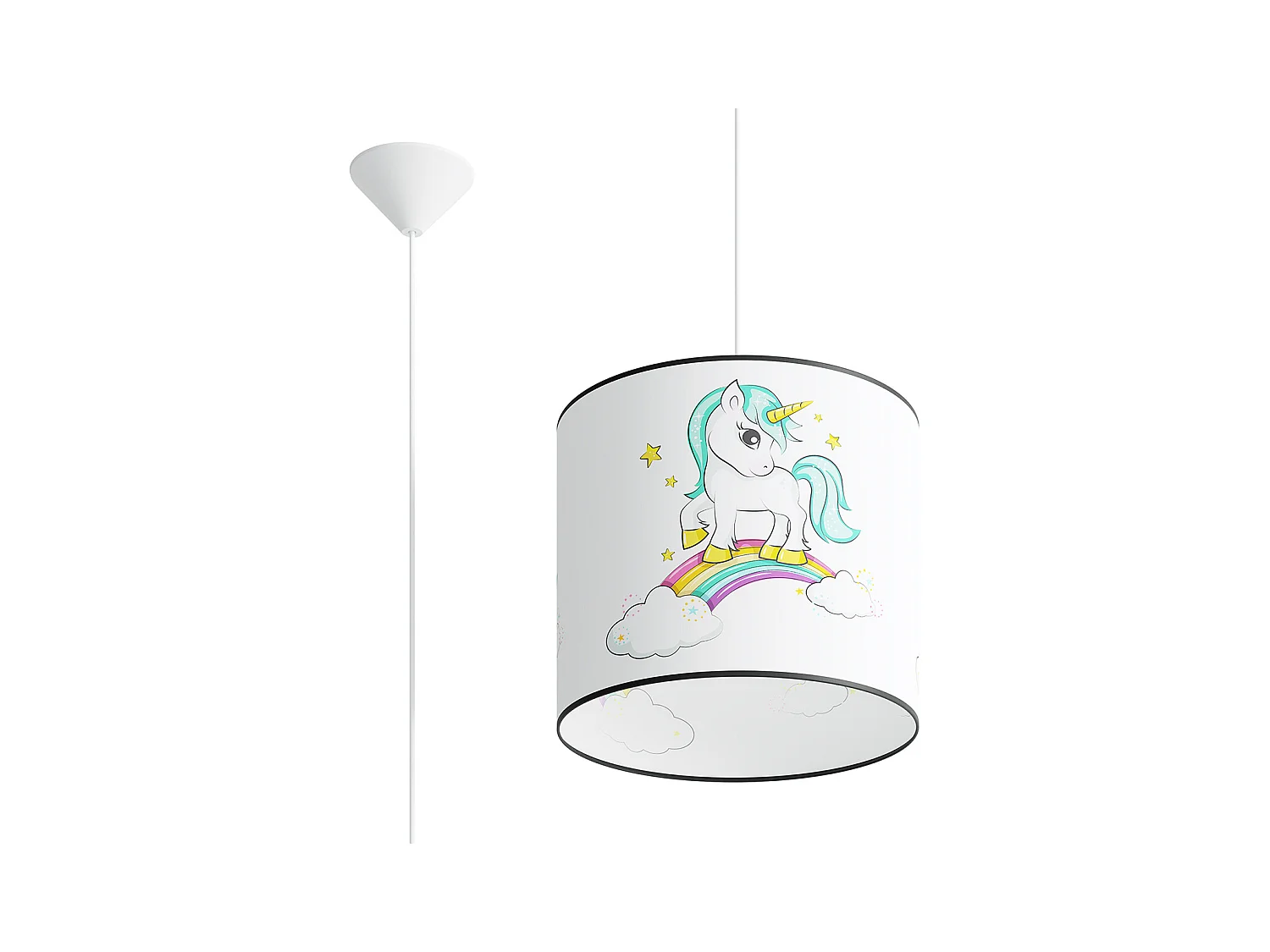 Lampes Suspendues Jednorożec Moderne En Pvc - 1 Sources Lumineuses - L.30 X H.95 Cm - Multicolore