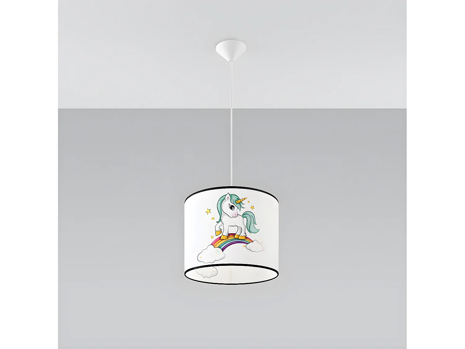 Lampes Suspendues Jednorożec Moderne En Pvc - 1 Sources Lumineuses - L.30 X H.95 Cm - Multicolore