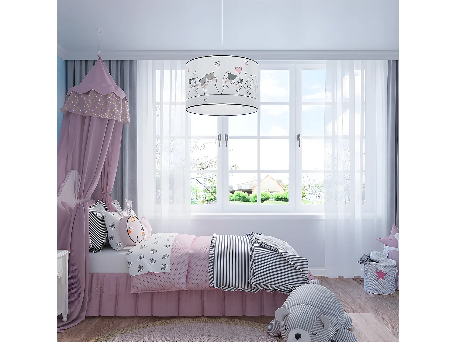 Lampa wisząca CAT 30 biała