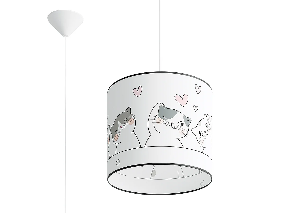 Lampe Suspendues Cat Moderne En Pvc - 1 Sources Lumineuses - L.30 X H.95 Cm - Multicolore