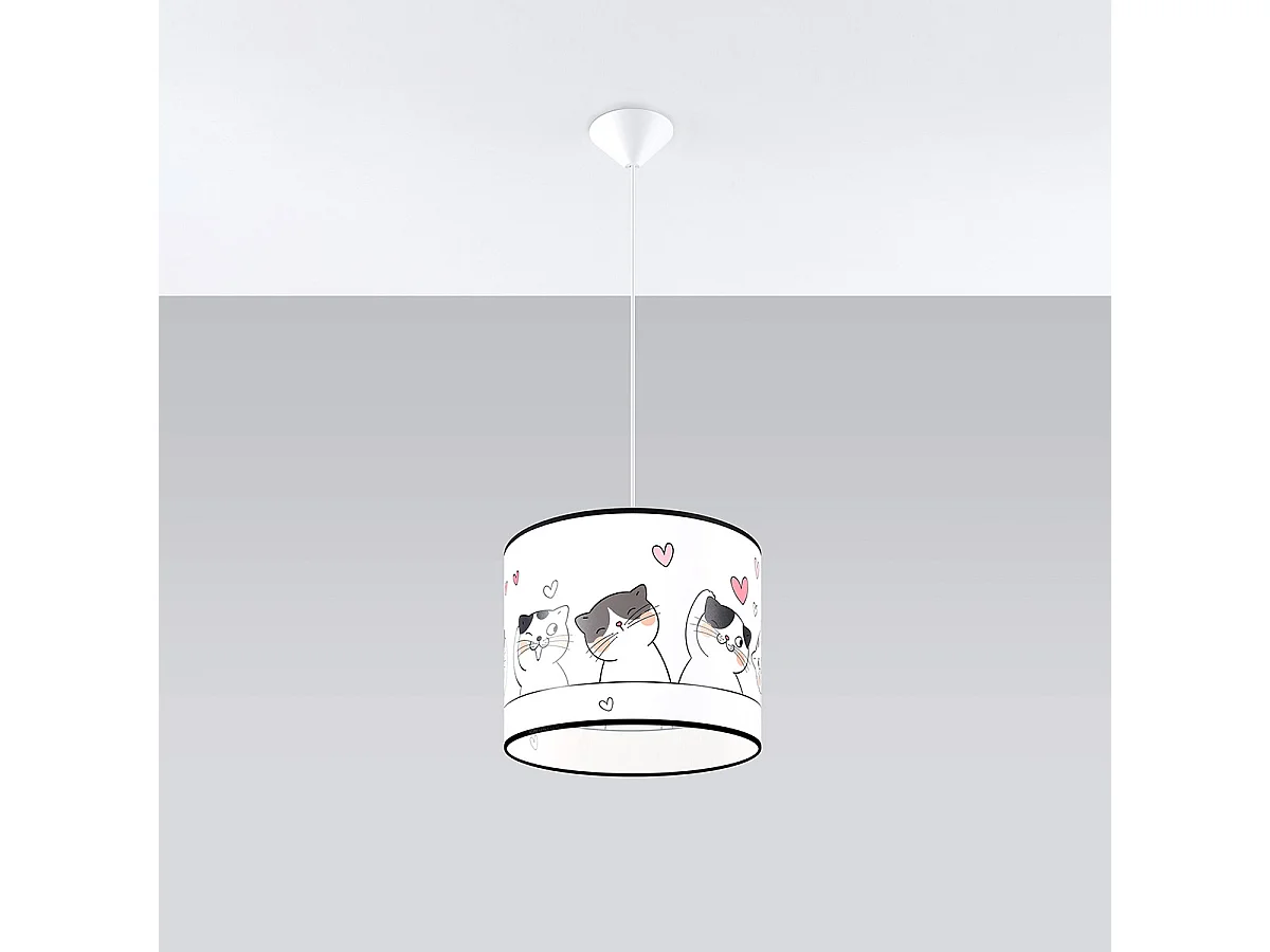 Lampe Suspendues Cat Moderne En Pvc - 1 Sources Lumineuses - L.30 X H.95 Cm - Multicolore