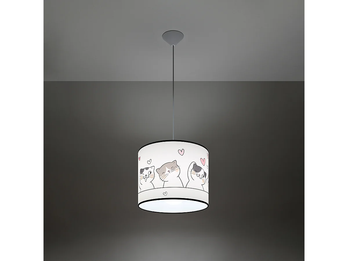 Lampe Suspendues Cat Moderne En Pvc - 1 Sources Lumineuses - L.30 X H.95 Cm - Multicolore