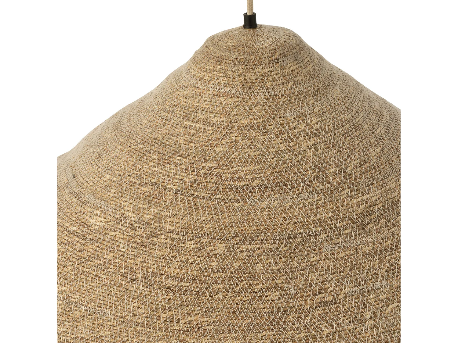 Lampe Suspension Chapeau "Moonj" 80cm Naturel Clair