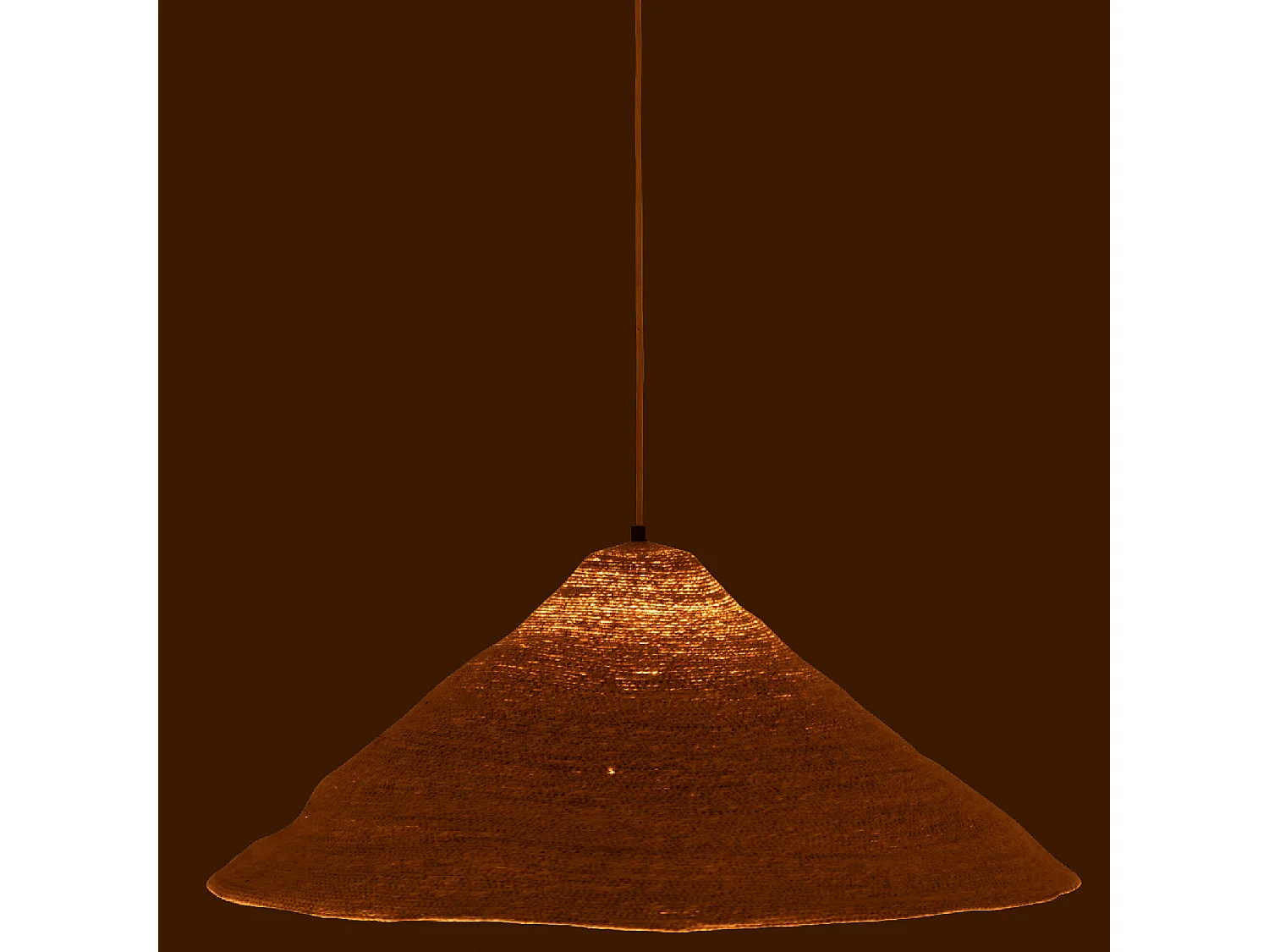 Lampe Suspension Chapeau "Moonj" 80cm Naturel Clair