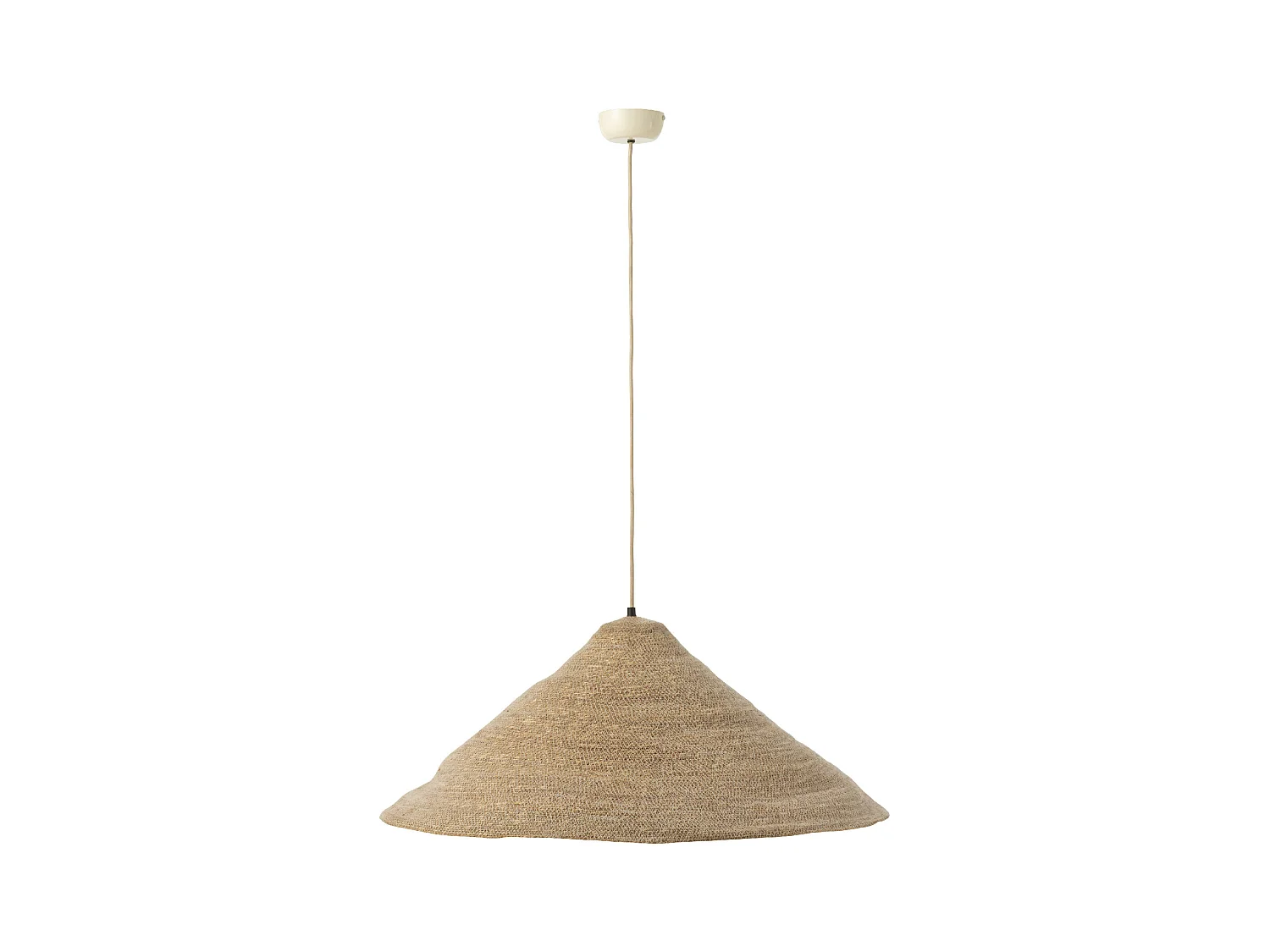 Lampe Suspension Chapeau "Moonj" 80cm Naturel Clair