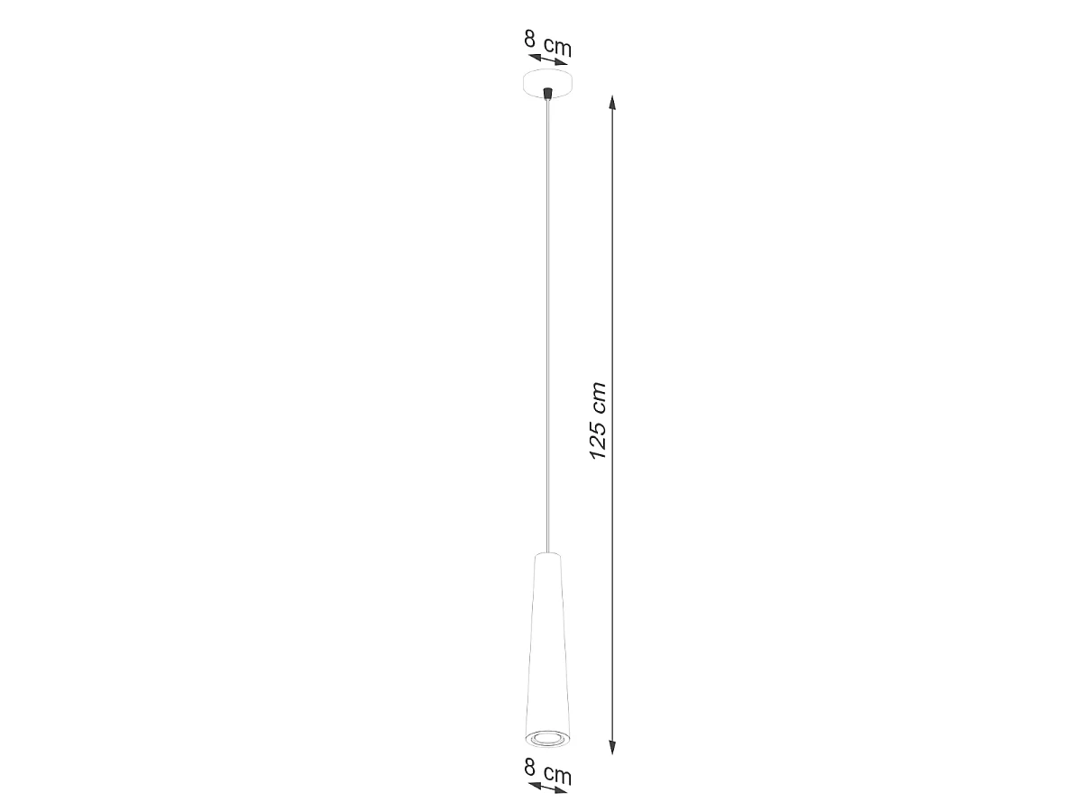 Pendelleuchte ELECTRA Dachgeschoss aus  Beton - 1 lichtquellen - L.8 x H. cm - Schwarz