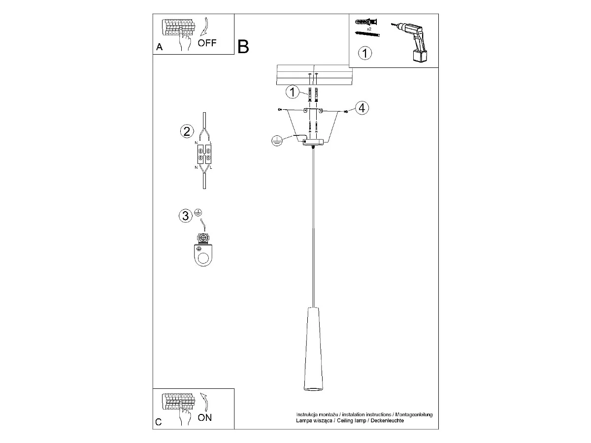 Pendelleuchte ELECTRA Dachgeschoss aus  Beton - 1 lichtquellen - L.8 x H. cm - Schwarz