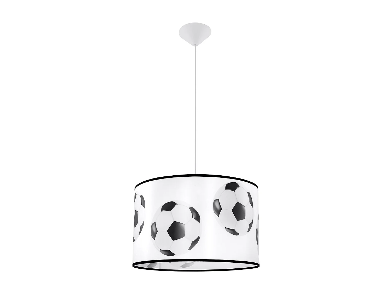 Lampes Suspendues Piłka Moderne En Pvc - 1 Sources Lumineuses - L.40 X H.82 Cm - Blanc Noir