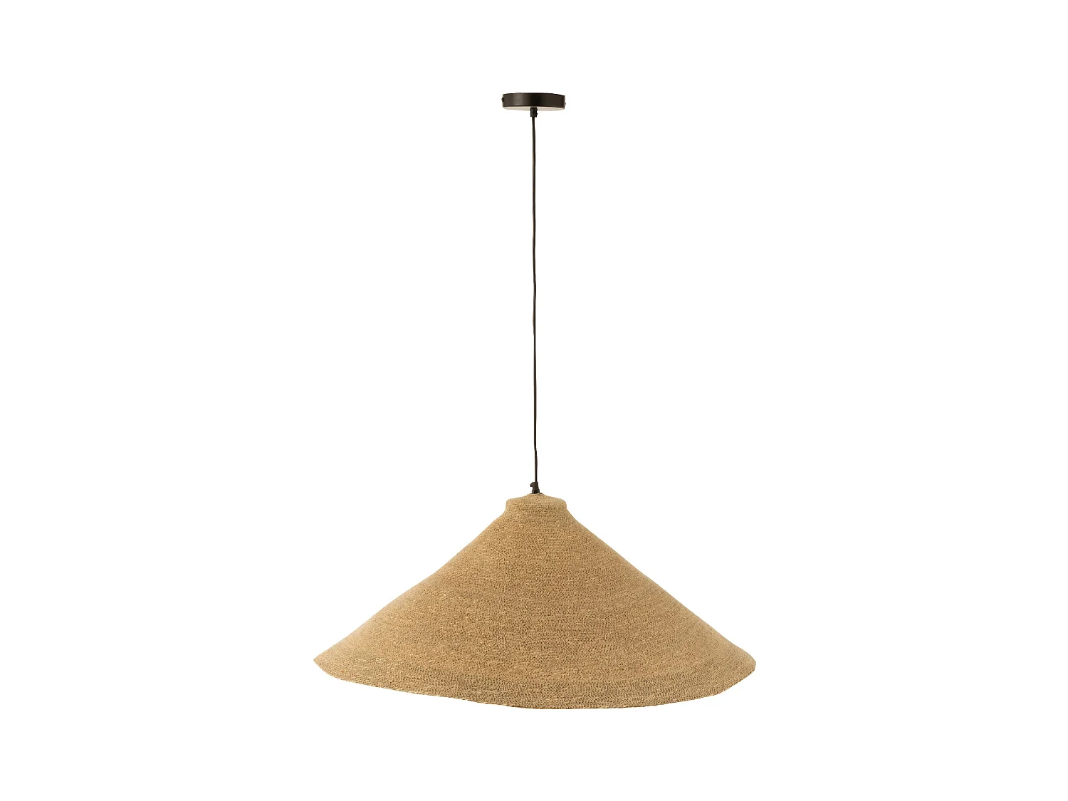 Lampe Suspension en Jonc "Cône" 82cm Naturel