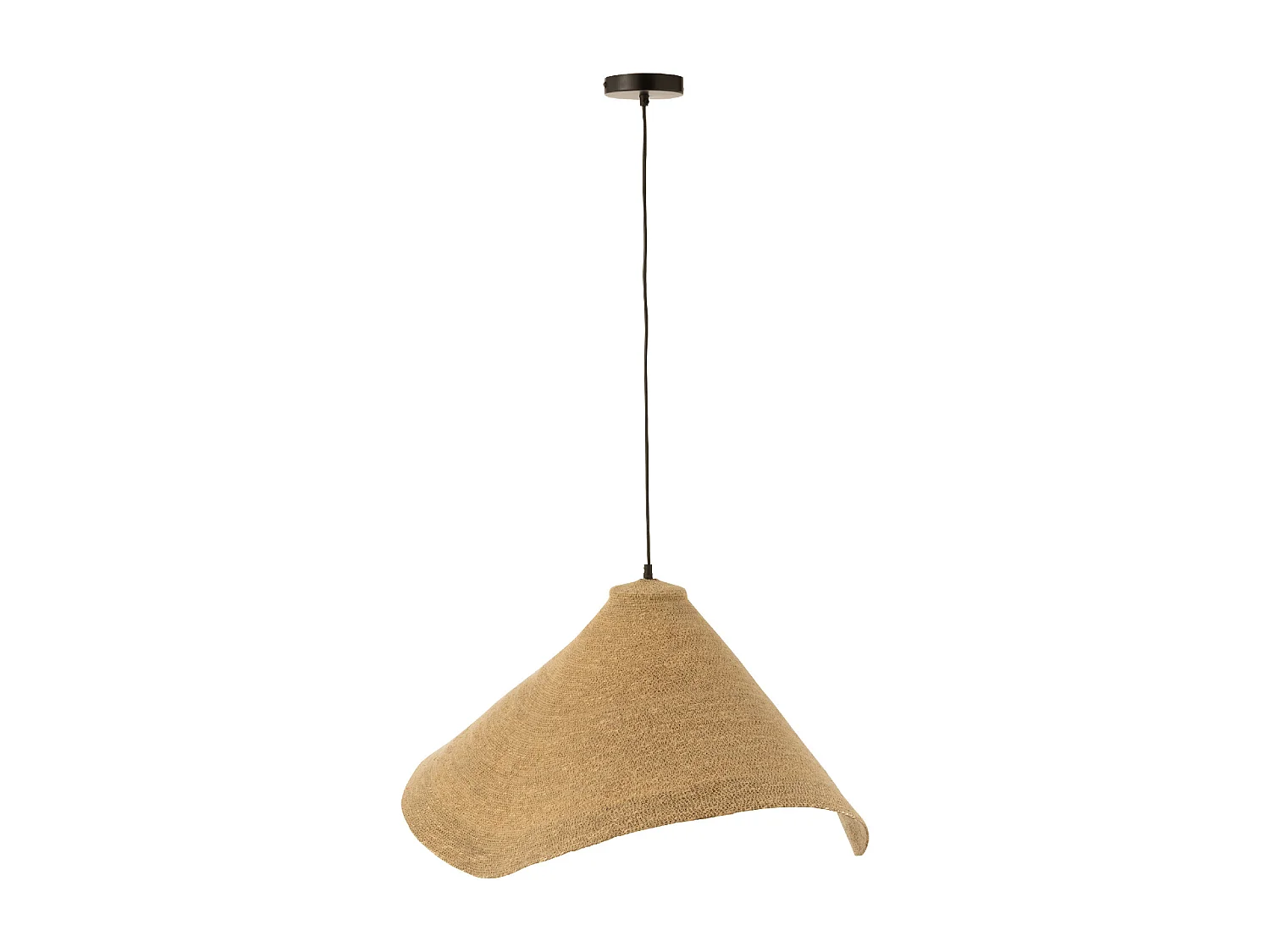 Lampe Suspension en Jonc "Cône" 82cm Naturel