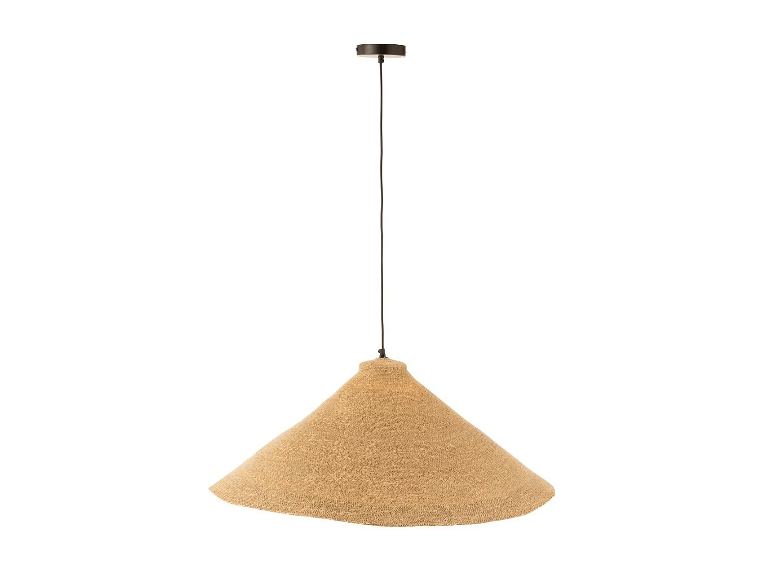 Lampe Suspension en Jonc "Cône" 82cm Naturel