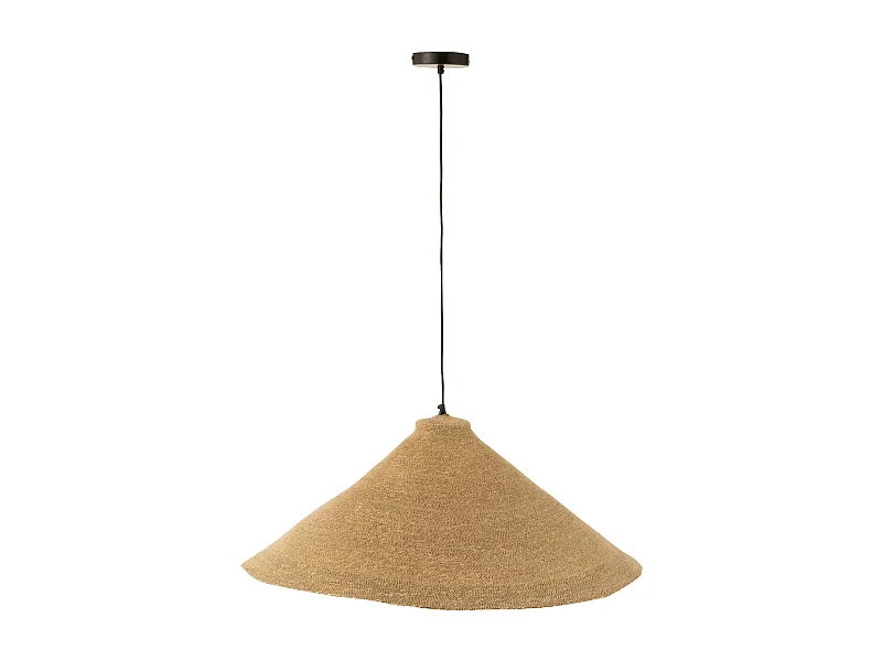 Lampe Suspension en Jonc "Cône" 82cm Naturel