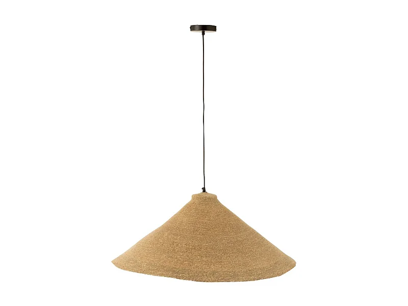 Lampe Suspension en Jonc "Cône" 82cm Naturel