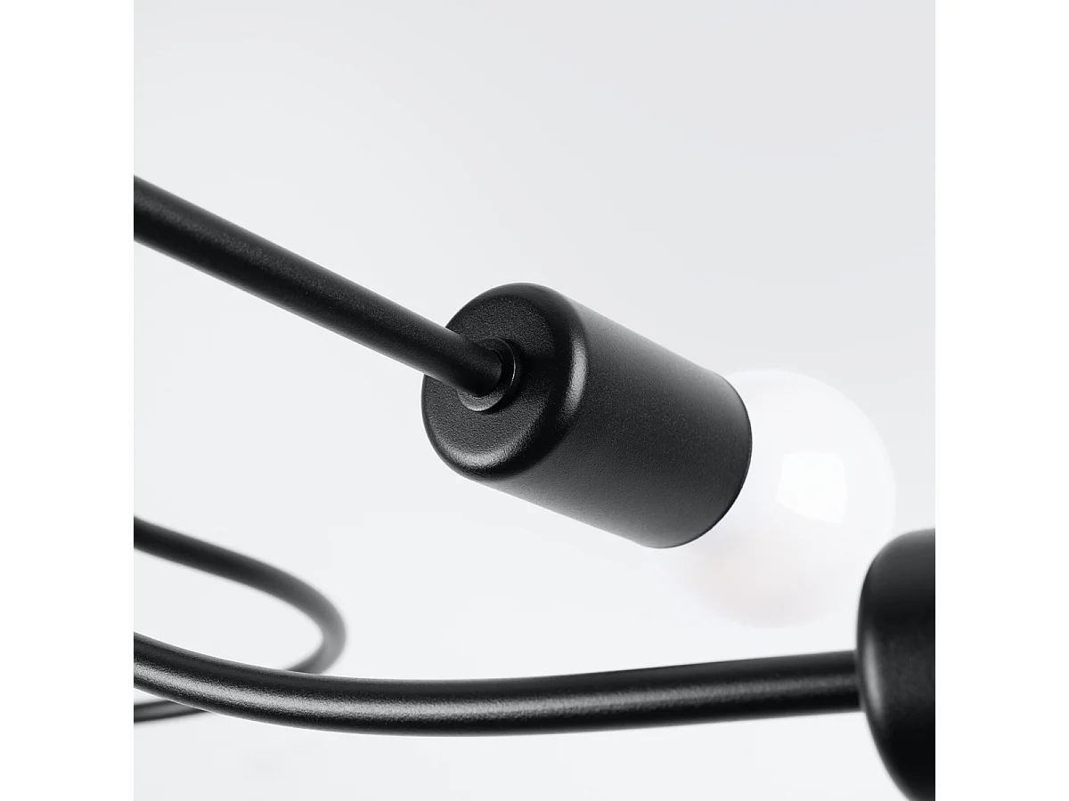 Lustres Levar Industrial, Aço - 4 Lichtbronnen - L.75 X H.32 Cm - Preto