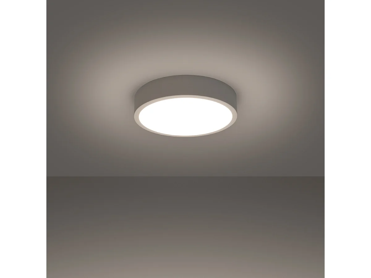 Lampada da soffitto ONYX minimalista di alluminio - 1 sorgenti luminose - L.30 x A.6 cm - bianco