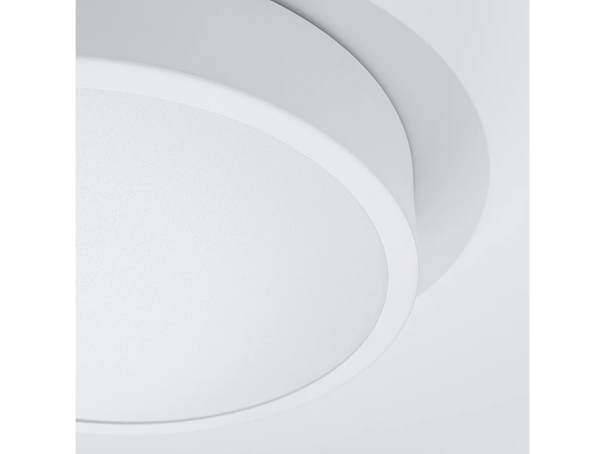 Lampada da soffitto ONYX minimalista di alluminio - 1 sorgenti luminose - L.30 x A.6 cm - bianco