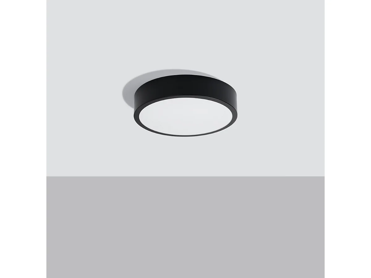 Deckenlampen Onyx Minimalistisch Aus  Aluminium - 1 Lichtquellen - L.30 X H. Cm - Schwarz