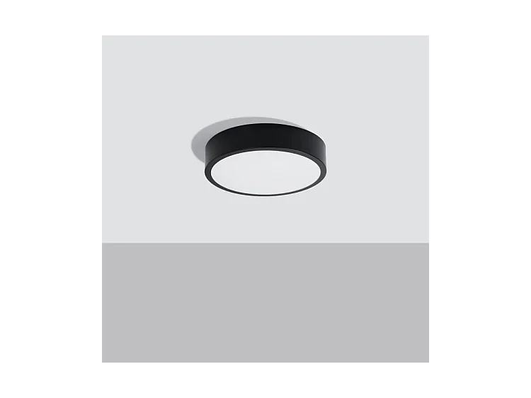 Plafondlampen Onyx Minimalistisch Van  - 1 Lichtbronnen - L.30 X H.6 Cm - Zwart