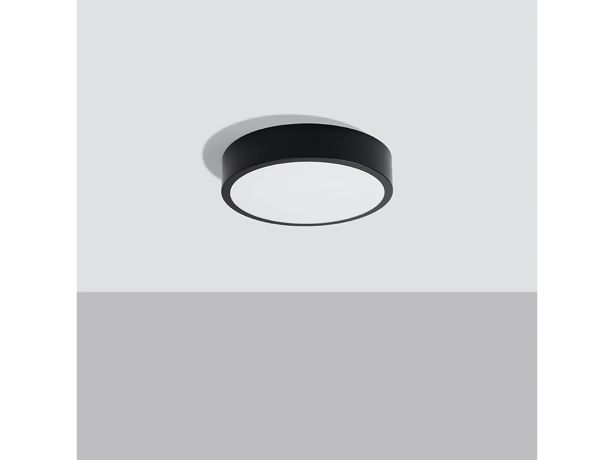 Lampada da soffitto ONYX minimalista di alluminio - 1 sorgenti luminose - L.30 x A.6 cm - nero