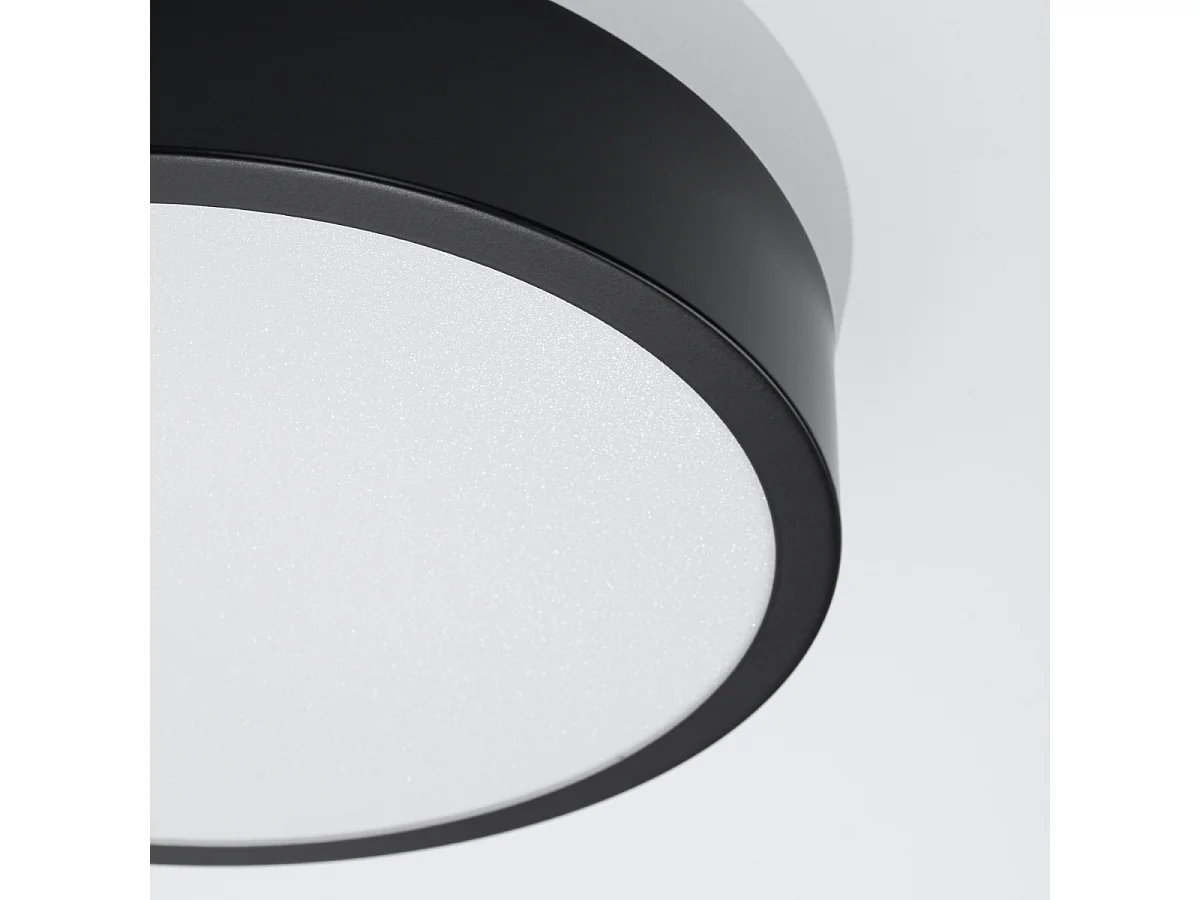 Lampada da soffitto ONYX minimalista di alluminio - 1 sorgenti luminose - L.30 x A.6 cm - nero